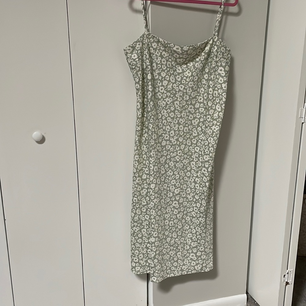 Sage green slip dress